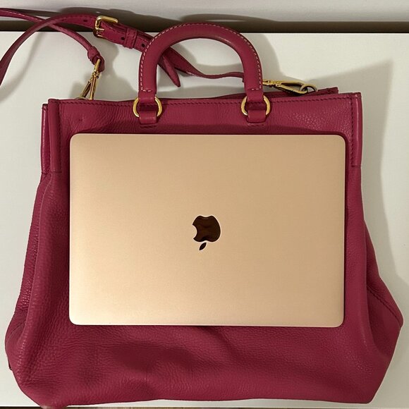 Authentic Prada Large Leather Tote Bag with Strap - Picture 2 of 14